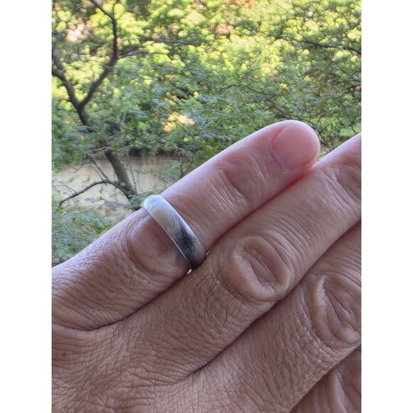 BAND STERLING SILVER 925 OXIDIZED RING SIZE 9.5 - Picture 4 of 15